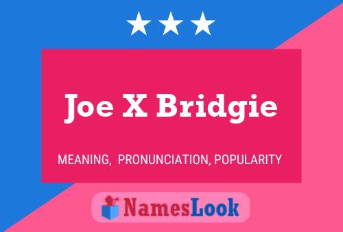 Poster del nome Joe X Bridgie