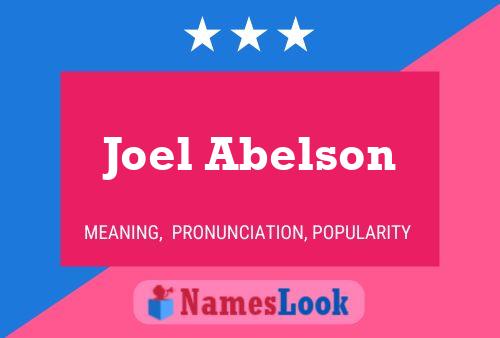 Poster del nome Joel Abelson