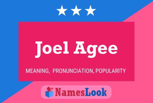 Poster del nome Joel Agee