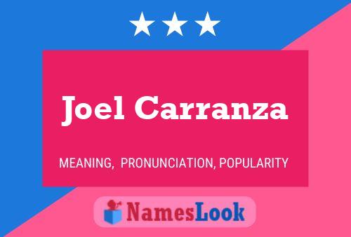 Poster del nome Joel Carranza