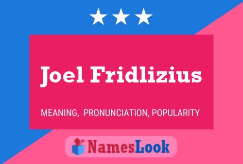 Poster del nome Joel Fridlizius