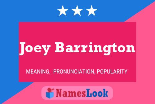 Poster del nome Joey Barrington