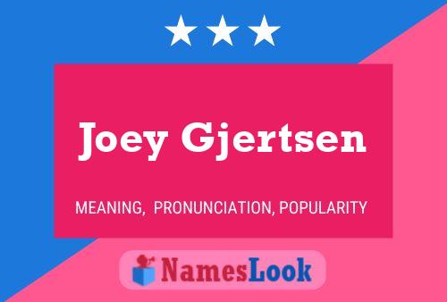 Poster del nome Joey Gjertsen