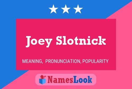 Poster del nome Joey Slotnick