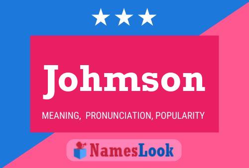 Poster del nome Johmson