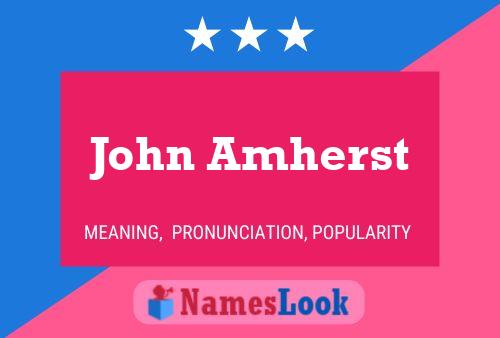 Poster del nome John Amherst