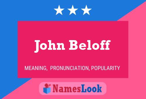 Poster del nome John Beloff