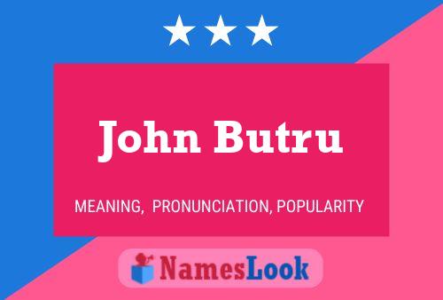 Poster del nome John Butru