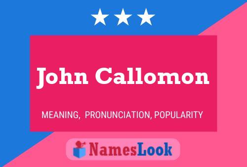 Poster del nome John Callomon