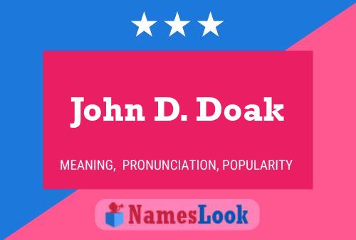 Poster del nome John D. Doak