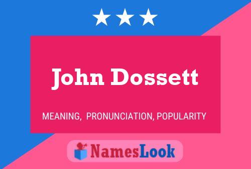 Poster del nome John Dossett