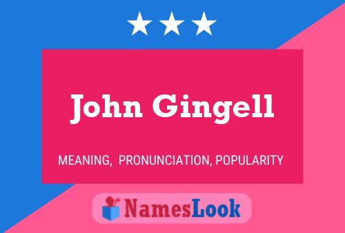 Poster del nome John Gingell