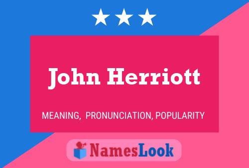 Poster del nome John Herriott