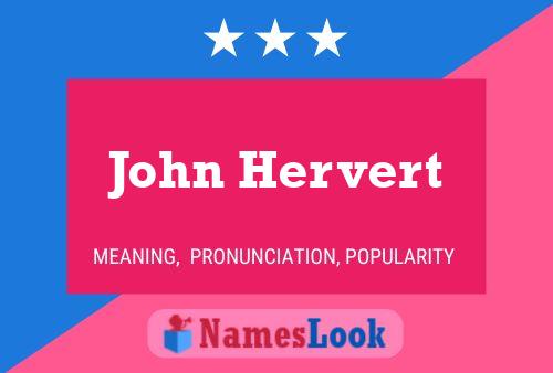 Poster del nome John Hervert