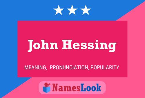 Poster del nome John Hessing