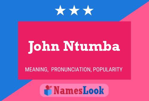 Poster del nome John Ntumba