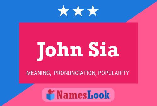 Poster del nome John Sia