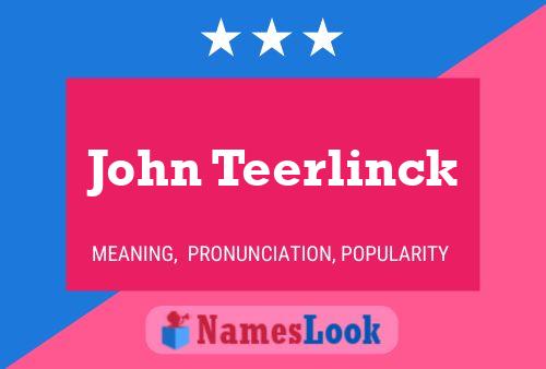 Poster del nome John Teerlinck