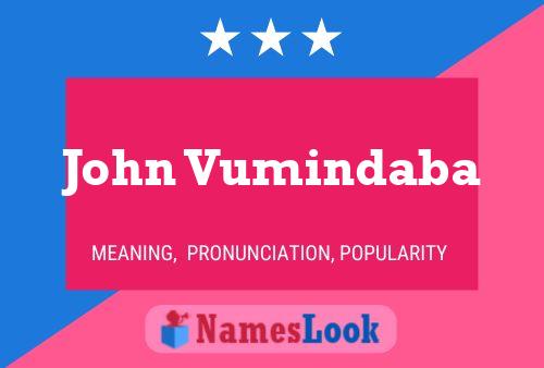 Poster del nome John Vumindaba