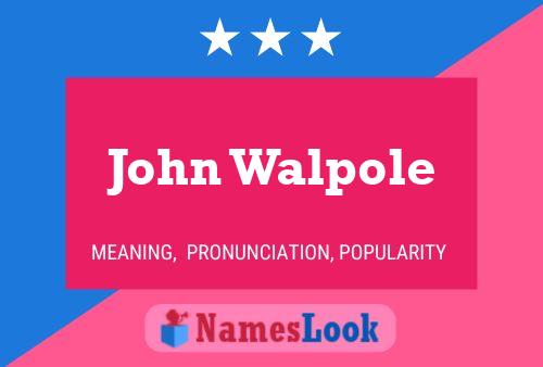 Poster del nome John Walpole