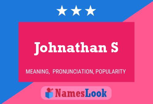 Poster del nome Johnathan S