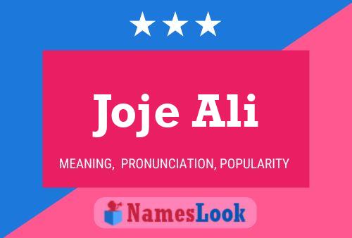 Poster del nome Joje Ali