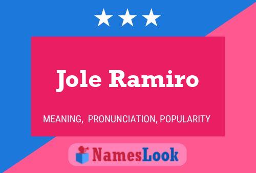 Poster del nome Jole Ramiro