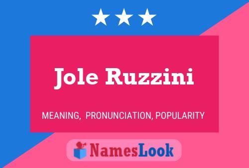 Poster del nome Jole Ruzzini