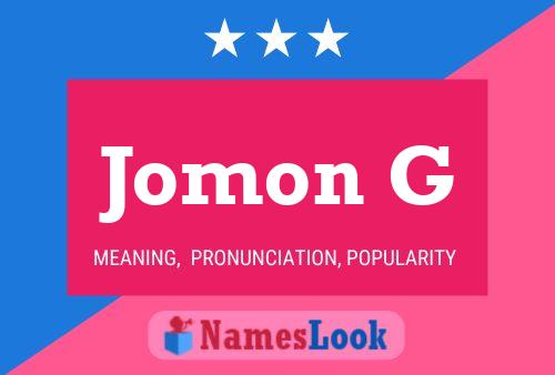 Poster del nome Jomon G