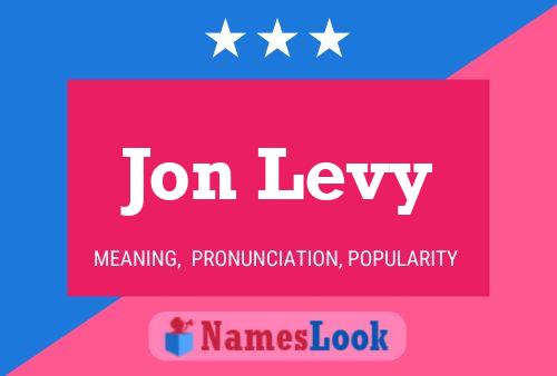 Poster del nome Jon Levy