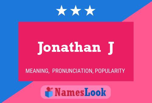 Poster del nome Jonathan  J