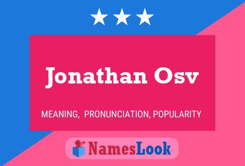 Poster del nome Jonathan Osv