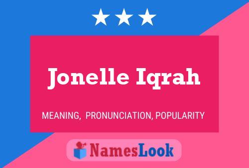 Poster del nome Jonelle Iqrah