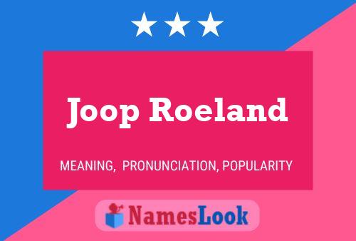 Poster del nome Joop Roeland