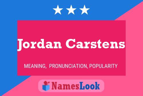 Poster del nome Jordan Carstens