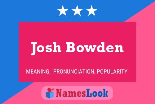 Poster del nome Josh Bowden