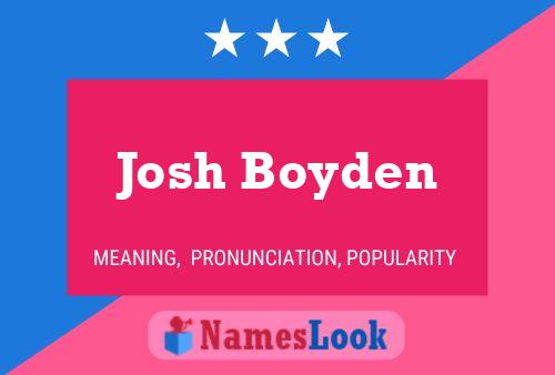 Poster del nome Josh Boyden