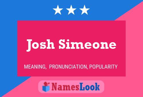 Poster del nome Josh Simeone