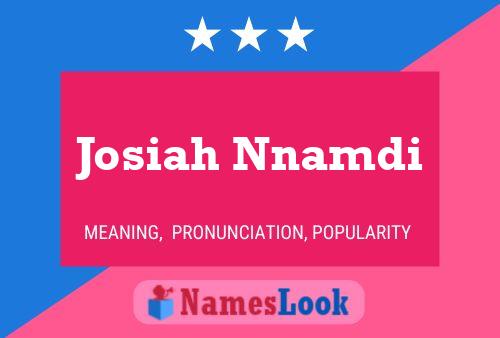 Poster del nome Josiah Nnamdi