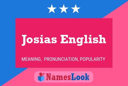 Poster del nome Josias English