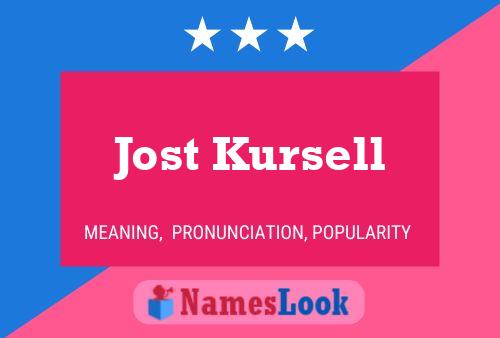 Poster del nome Jost Kursell