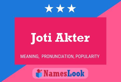 Poster del nome Joti Akter