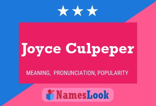 Poster del nome Joyce Culpeper