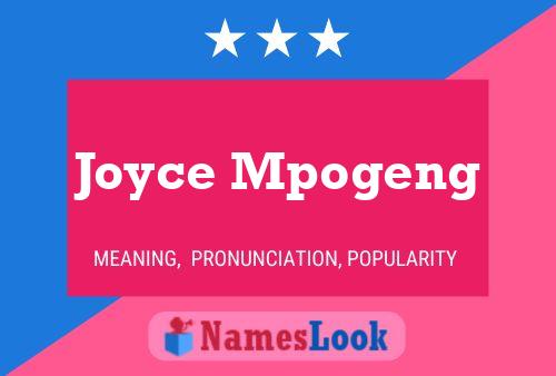 Poster del nome Joyce Mpogeng