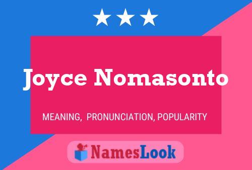 Poster del nome Joyce Nomasonto