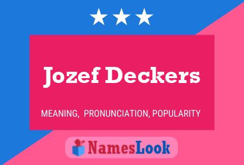 Poster del nome Jozef Deckers