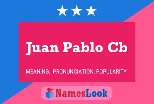 Poster del nome Juan Pablo Cb