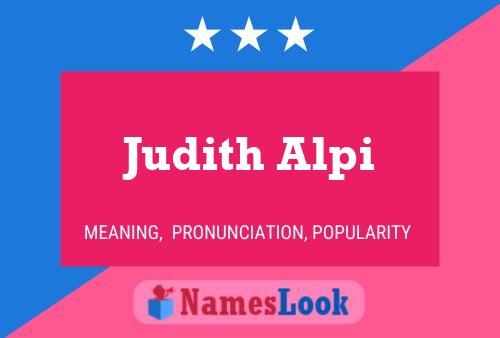 Poster del nome Judith Alpi