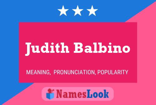 Poster del nome Judith Balbino