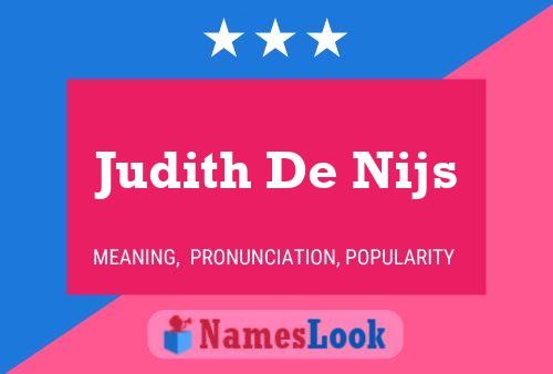 Poster del nome Judith De Nijs